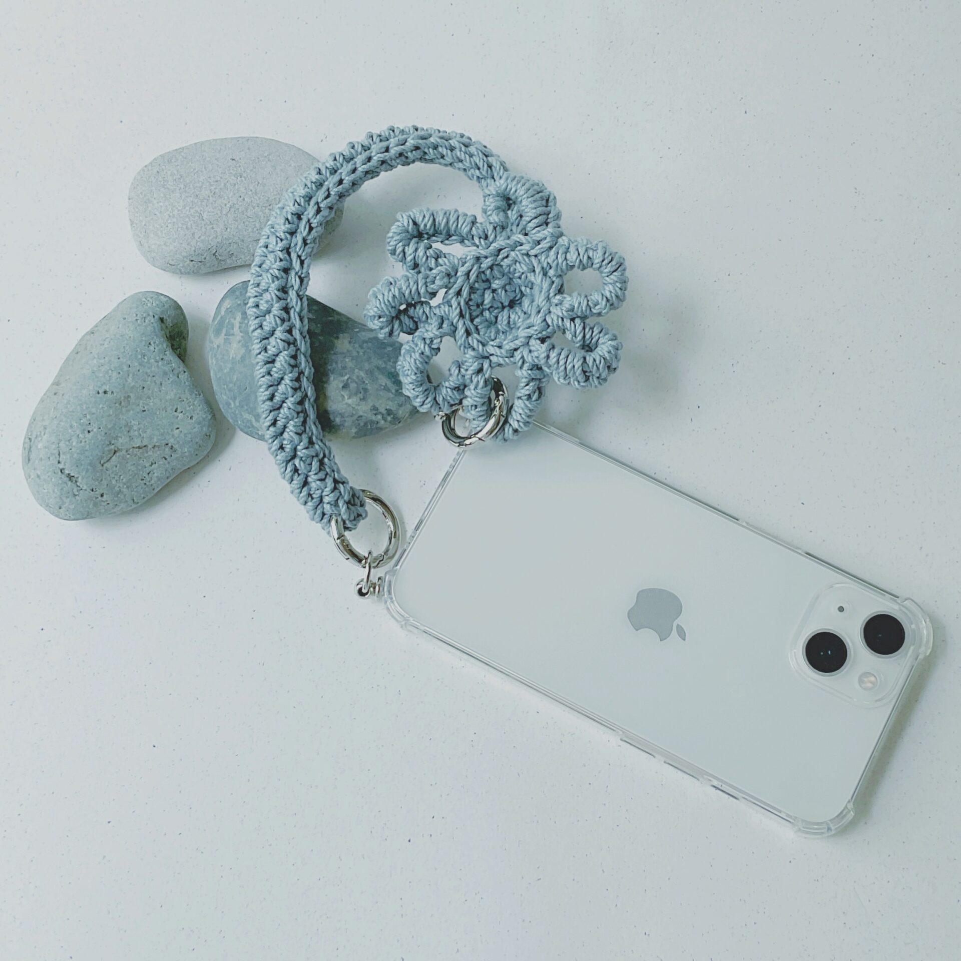 SMARTPHONE STRAP / KEY RING / BLUE GRAY